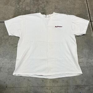 vintage budweiser made in usa white small logo shirt size xl
